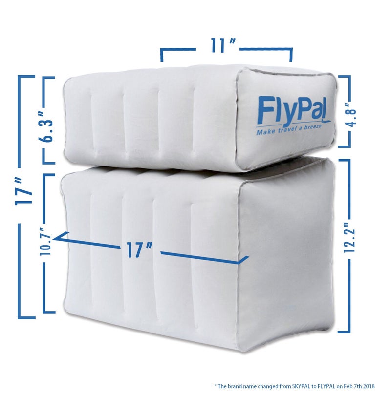 Flypal Inflatable Foot Rest Pillow for Travel, Patented 2 in 1 Design, Blow-Up Footrest Cushion for Home, Office. Airplane Travel Essential and Kids Airplane Bed - Image 3